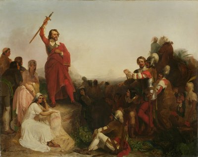 コルテスによるメキシコ市の最初の眺め（1844年） 作： Peter Frederick Rothermel